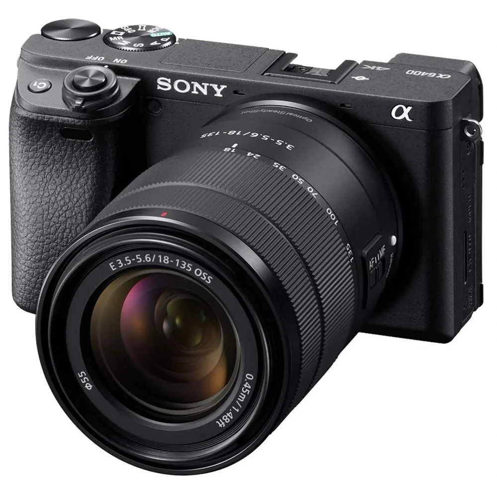 Sony Black Mirrorless Camera A6400 with 18-135 lens